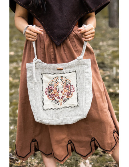 Bag with Viking embroidery Tora...