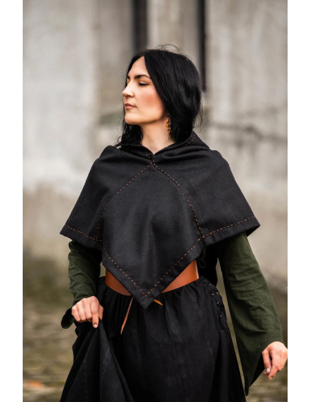 Viking Gugel model Halfdan, black color