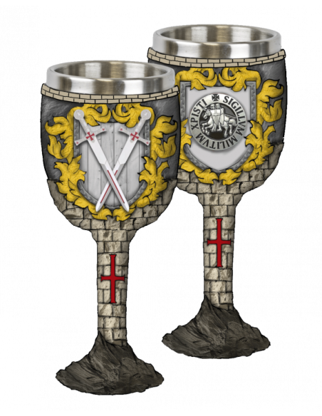 Resin goblet Templar Castle model