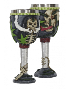 Fantasy resin goblet Snake and Skull model