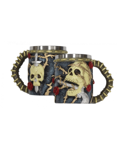 Fantasy resin cup model Rose and Skull