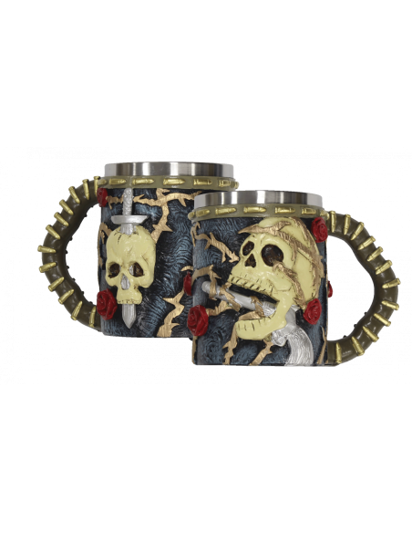 Fantasy resin cup model Rose and Skull