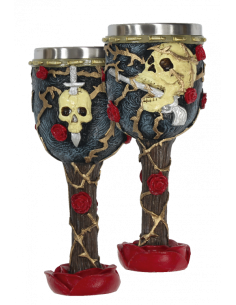 Fantasy resin cup model Rose and Skull