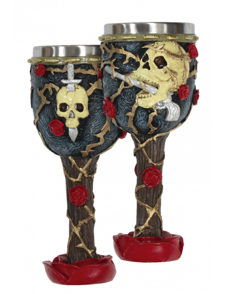 Fantasy resin cup model Rose and Skull