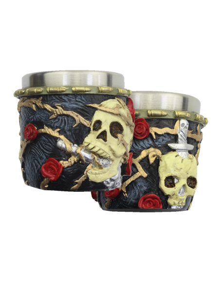 Fantasy shot glass model Rose and Skull