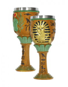 Egyptian resin goblet model Pharaoh and Scarab