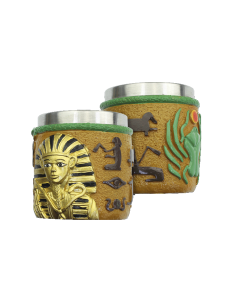 Egyptian shot glass model Pharaoh and Scarab