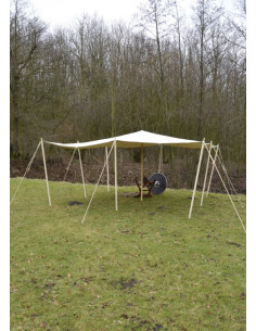 3 x 4 m cotton canvas awning 250 gsm, natural finish