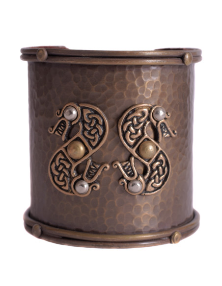 Celtic bracelet in brass Serpents model