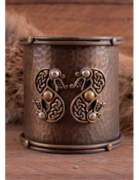 Celtic bracelet in brass Serpents model