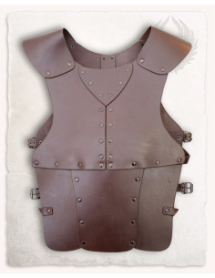 Medieval leather armor for children Felix model, brown color