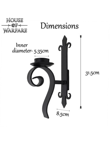 Medieval wall light for 1 candle