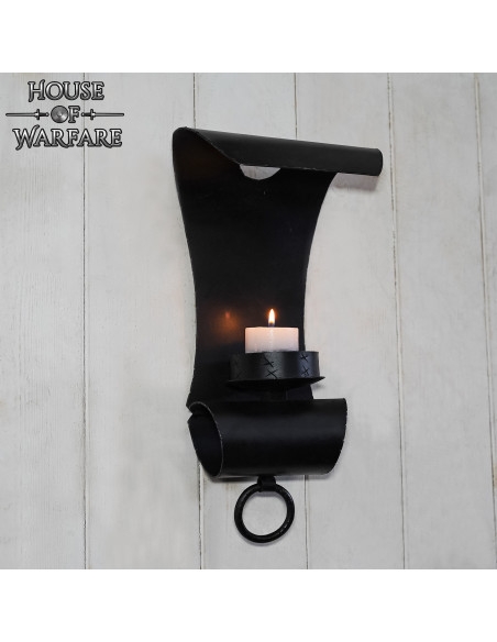 Medieval screwed wall light for 1 candle