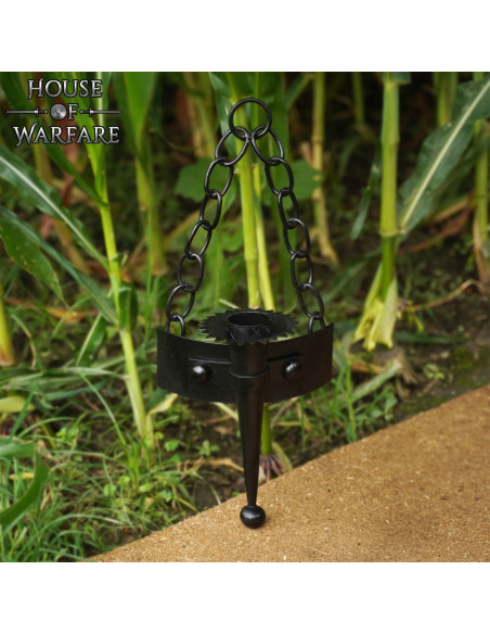Wall light medieval chains for 1 candle