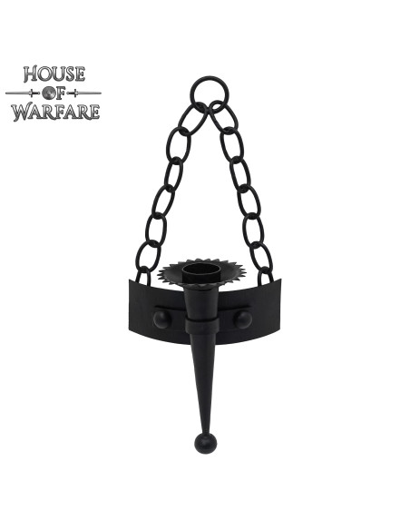 Wall light medieval chains for 1 candle