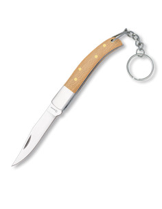 Piston penknife with natural wood handle, blade 6 cm.