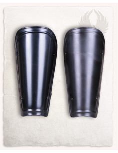 Medieval greaves for children Adam model, dark finish
