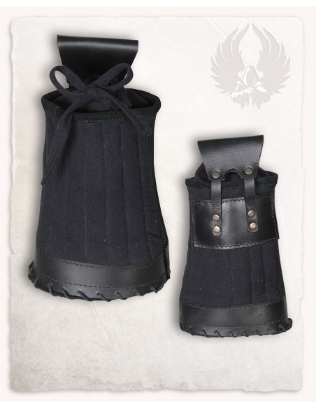 Medieval cotton and leather quiver...