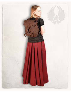 Medieval backpack in cotton Borchard model, brown color 2