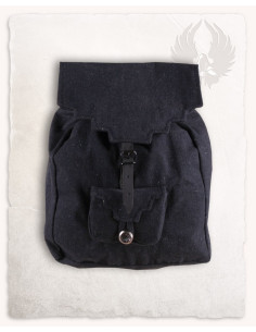 Medieval backpack in cotton Borchard model, black color