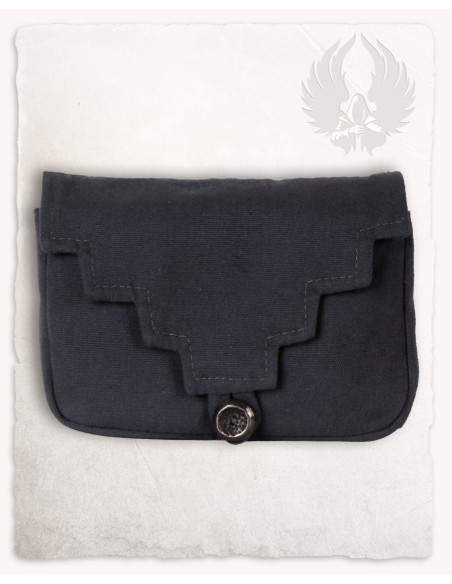 Medieval black cotton belt bag...