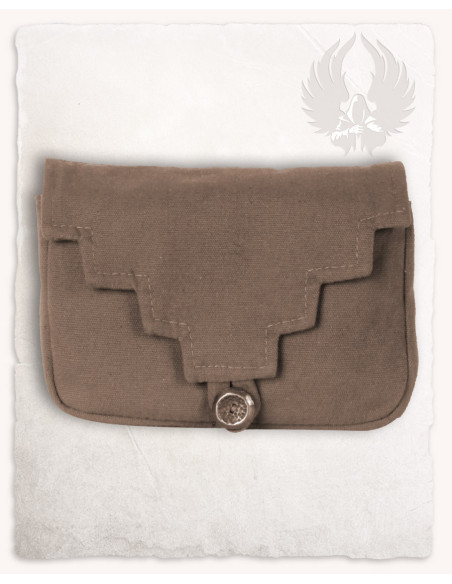 Medieval brown cotton belt bag...