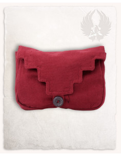 Medieval red cotton belt bag Borchard model 2