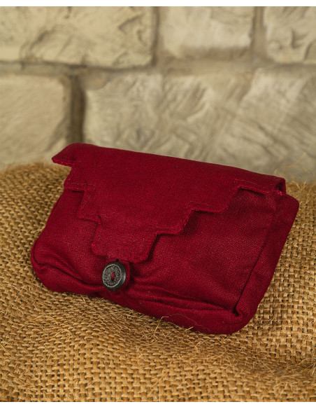 Medieval red cotton belt bag Borchard...