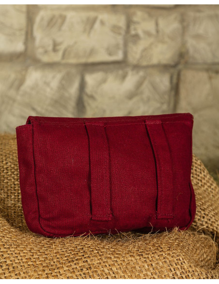 Medieval red cotton belt bag Borchard...