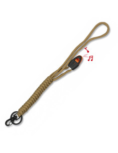 Paracord keychain with whistle, Coyote