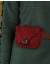 Borchard model small medieval fanny pack, burgundy cotton