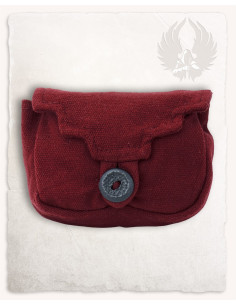 Borchard model small medieval fanny pack, burgundy cotton 2