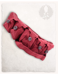 Medieval belt with 5 pockets Borchard model, burgundy color 2