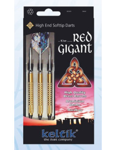 Red Gigant darts with brass shaft