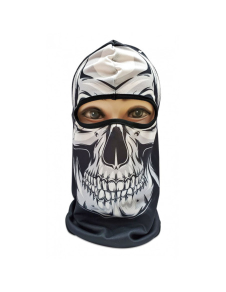 Elasticated hood white-black skull,...