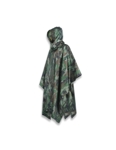 Military waterproof poncho, camo color
