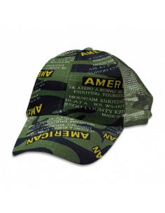 Barbaric green Camo print American cap