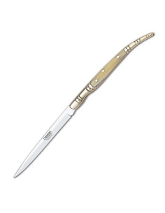 Stiletto-type penknife with antler imitation handle,...