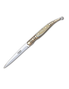 Stiletto knife with imitation horn handle, blade 5.5 cms.
