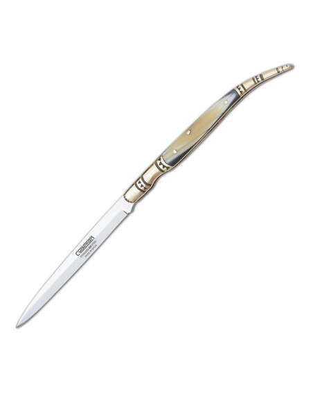 Stiletto knife with imitation horn...