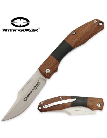 Stone tactical pocket knife, D2 steel...