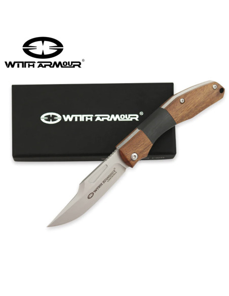 Stone tactical pocket knife, D2 steel...
