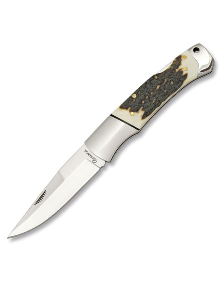 Pocket knife with stag horn handle