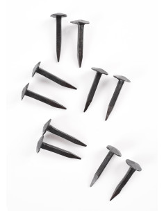 Set 10 forged nails for medieval fittings
