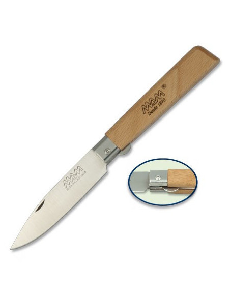 MAM pocket knife with wooden handle...