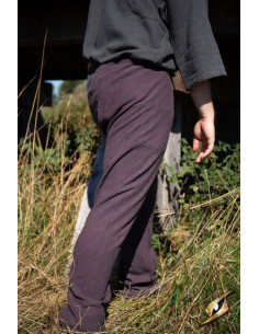 Viking pants herringbone pattern model Arvid, grey-burgundy