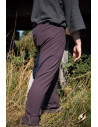 Viking pants herringbone pattern model Arvid, grey-burgundy