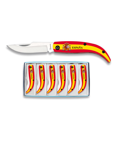 Set of 6 Spanish Shield Knives, 14.50...