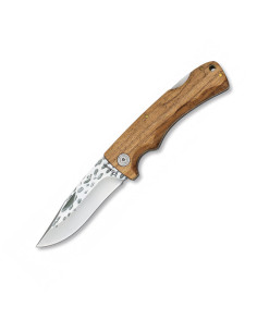 Zebra wood pocket knife, blade 9 cm.