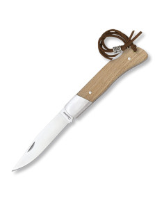 Albainox pocket knife with wooden handle and steel...